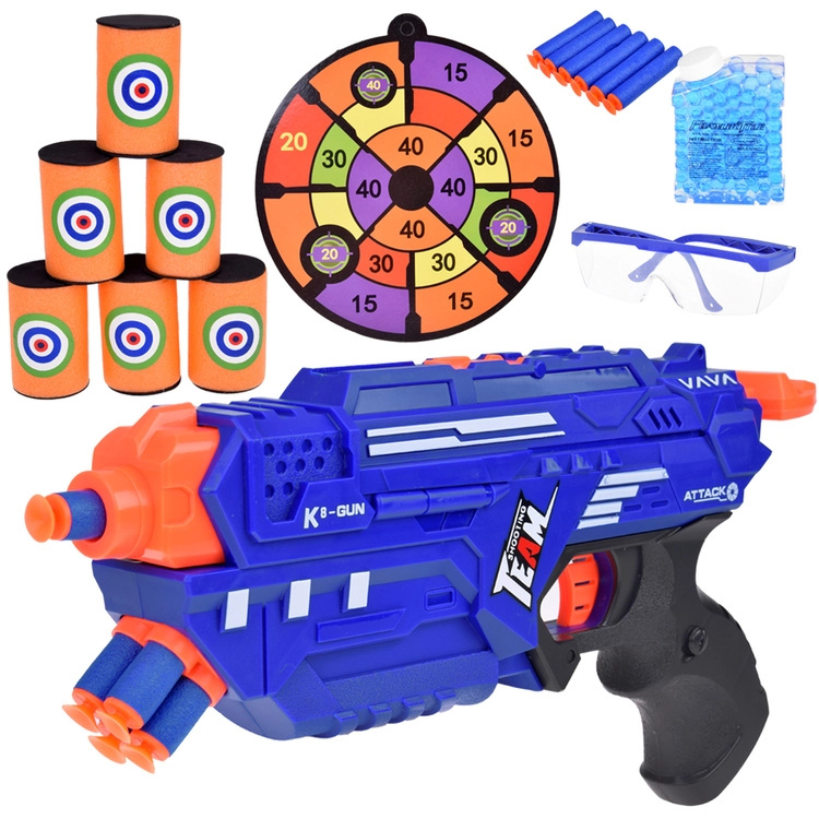 Hračka pistole SPACE GUN s pěnovými a gelovými náboji