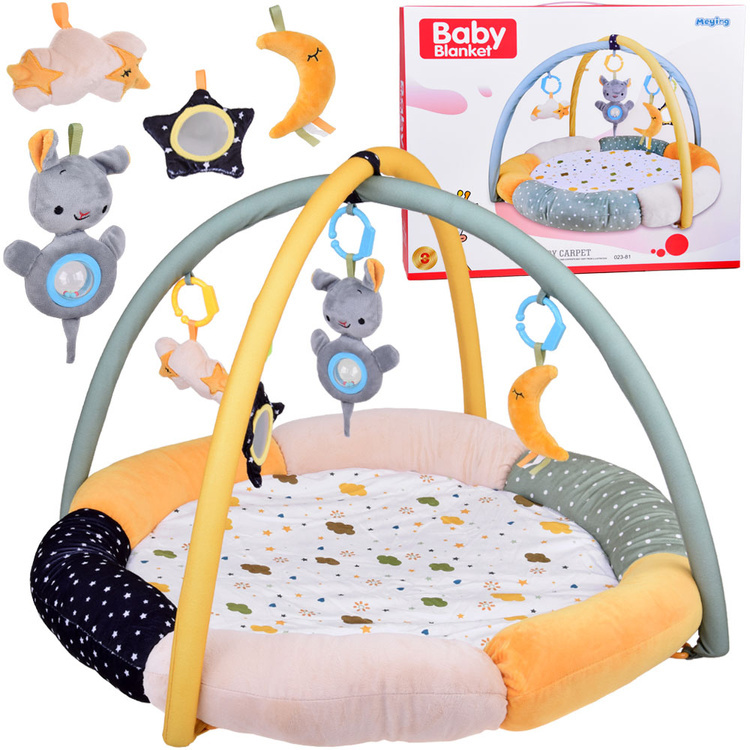 Měkká edukační podložka s obloukem ve stylu obláčku