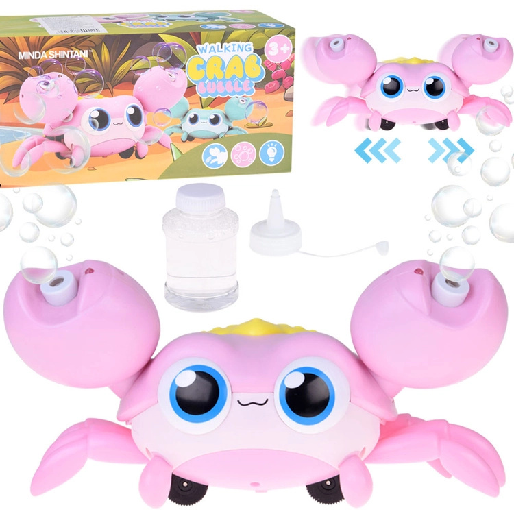 Roztomilý krab na bubliny s pohonem a světly, dobíjecí