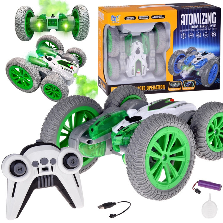 RC kaskadérské auto s parními efekty a LED světly