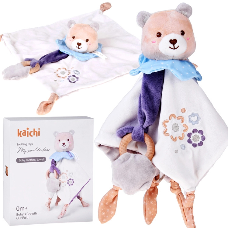 Mazlící medvídek s kousátkem a dečkou KAICHI My Sweet Ko Bear