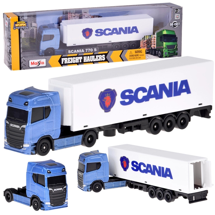 Maisto kovový model tahače SCANIA 770S s návěsem 1:64
