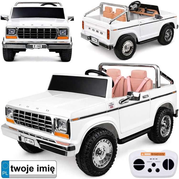 Elektrické auto pro děti Ford Bronco pickup, dvoumístné – Klasický
