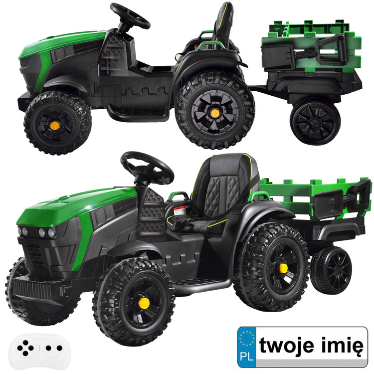 Dětský traktor na akumulátor s přívěsem – Standard