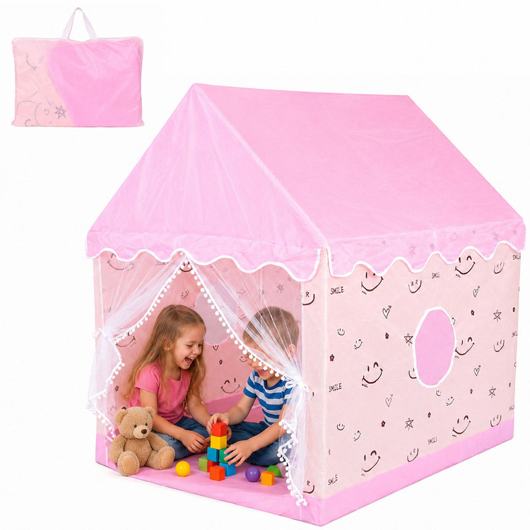 Pastelový dětský domeček – hrací stan pro holky 120 × 100 × 130 cm