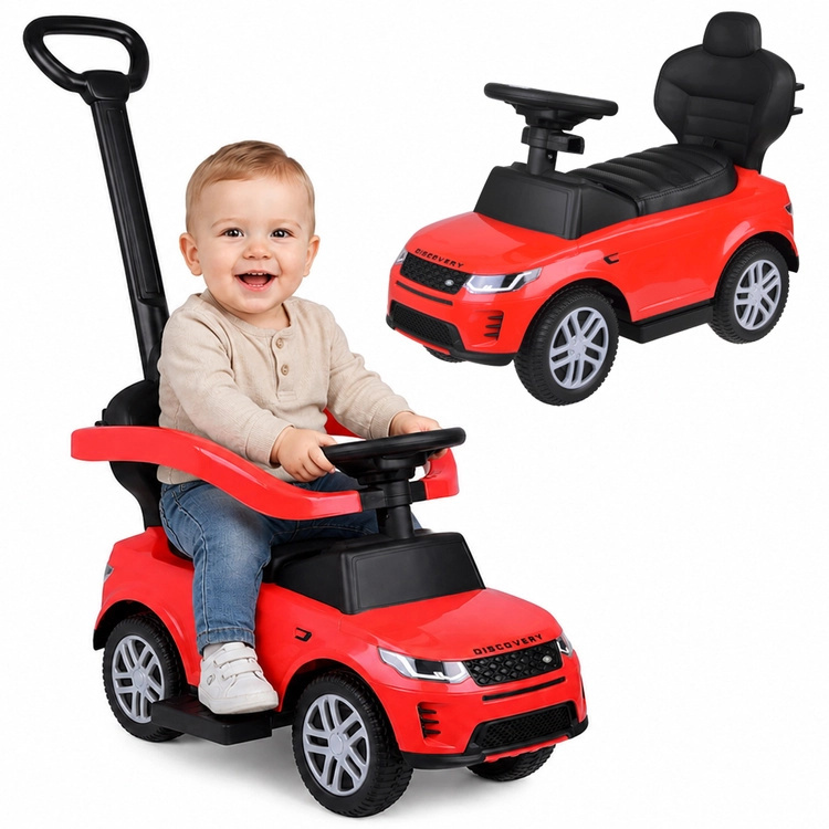 Dětské odrážedlo a pchadlo 2v1 Range Rover se zvuky, červené