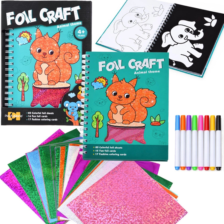 Kreativní holografická omalovánka 2v1 zvířátka (Foil Craft)