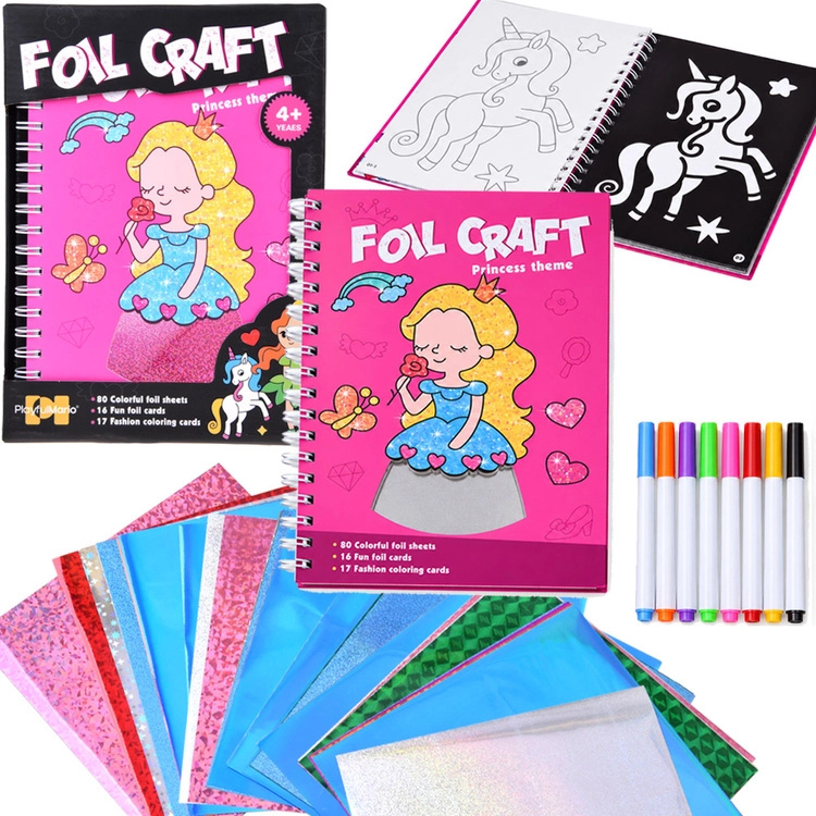 Foil Craft kreativní holografická omalovánka 2v1 pohádkové princezny