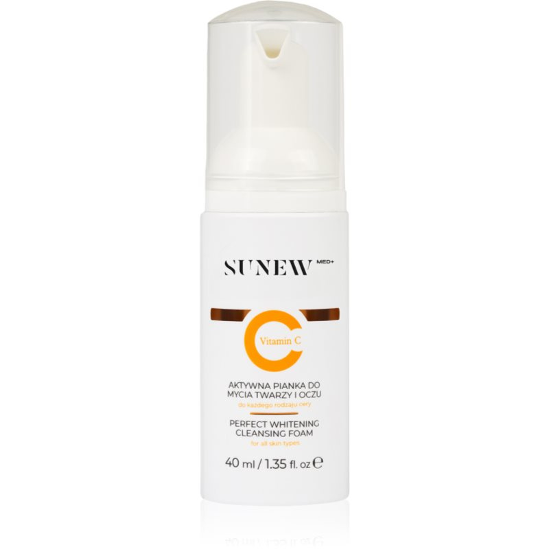 SUNEWMED+ Active Foaming Cleanser Face and Eye Makeup Removal čisticí a odličovací pěna s vitaminem C 40 ml