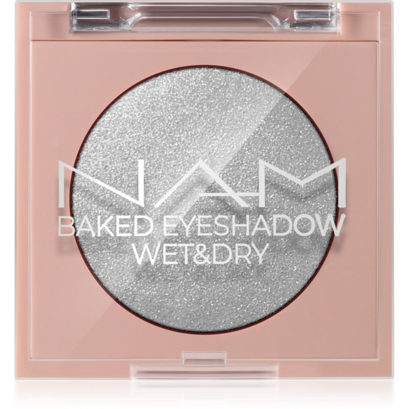 NAM Baked Eyeshadow třpytivé oční stíny 02 Silver Lining 4 g