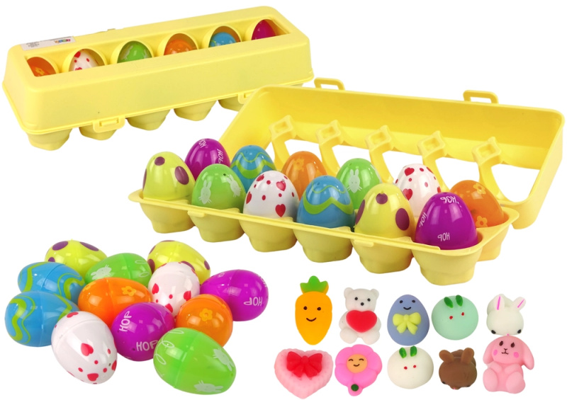 Velikonoční squishy vajíčka – sada 12 kusů