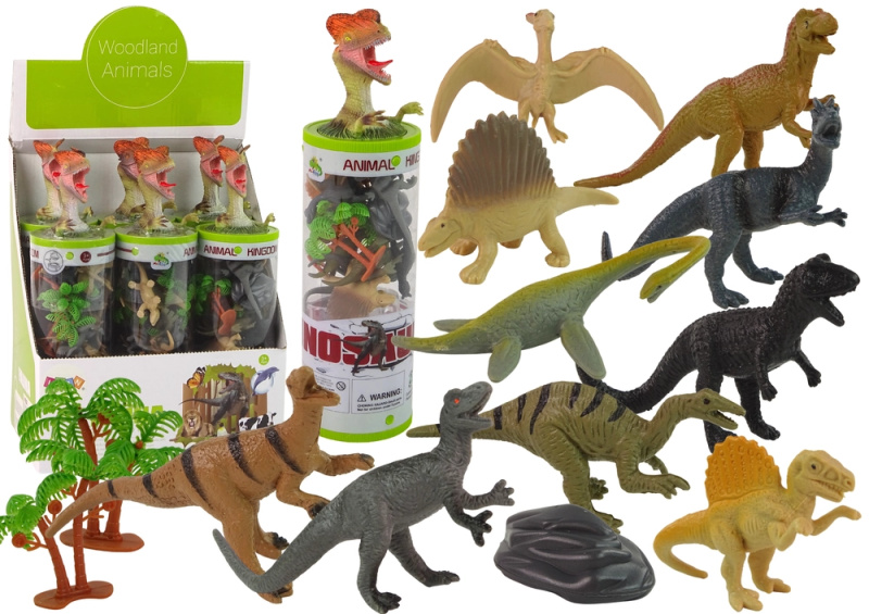 LEAN Toys Sada 12 figurek dinosaurů