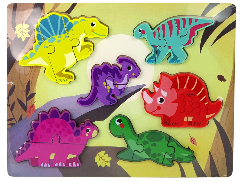 Lean Toys barevné puzzle pro děti mix vzorů
