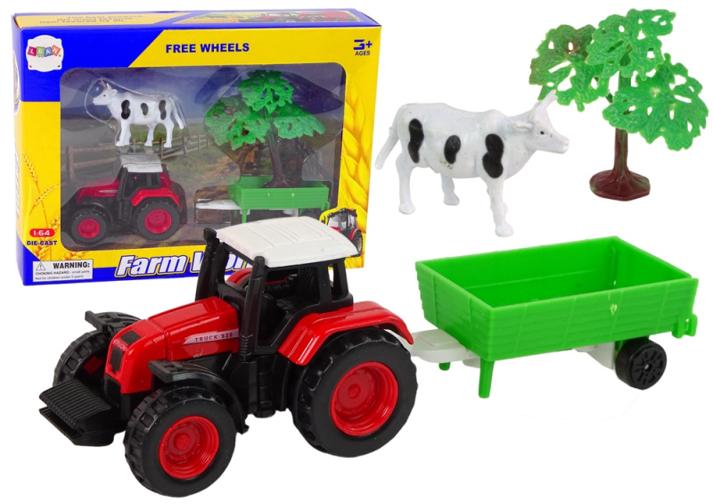 LEAN Toys Farm Set Trailer Trailer Cow 1:64