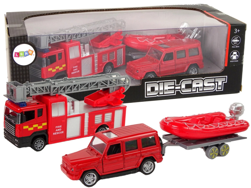LEANToys Sada hasičských aut C13311-uniw