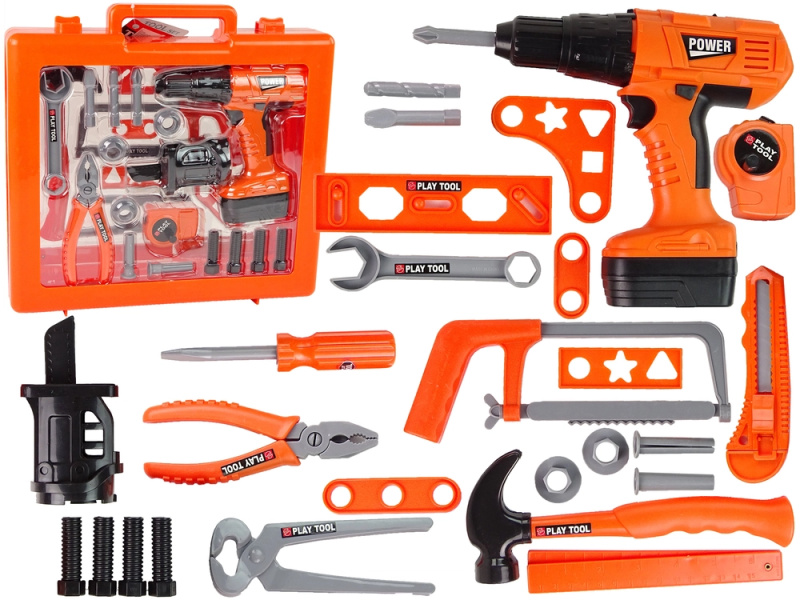 LEANToys Dětská sada pro kutily oranžová