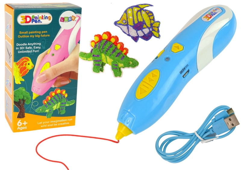 LEANToys Kreativní 3D pero modré
