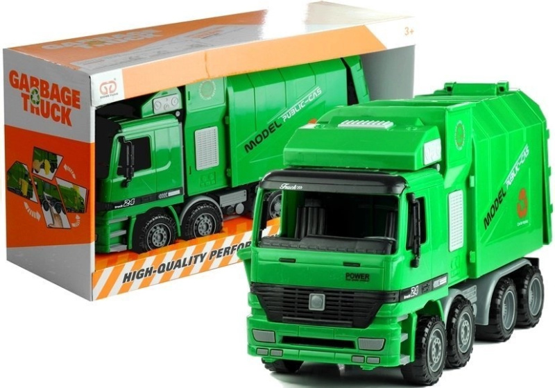 LEANToys Import Zelený odstraňovač odpadků Velký otevírací kontejner Montážní kontejner