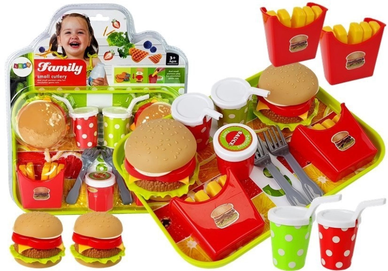 Sada hranolek na hamburgery s tácem