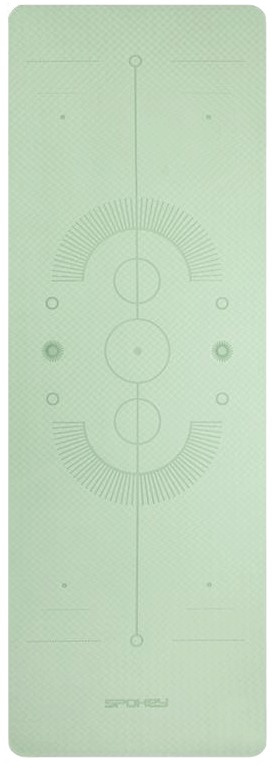 Spokey MANDALA Jóga podložka, 183 x 61 x 0,4 cm, Zelená