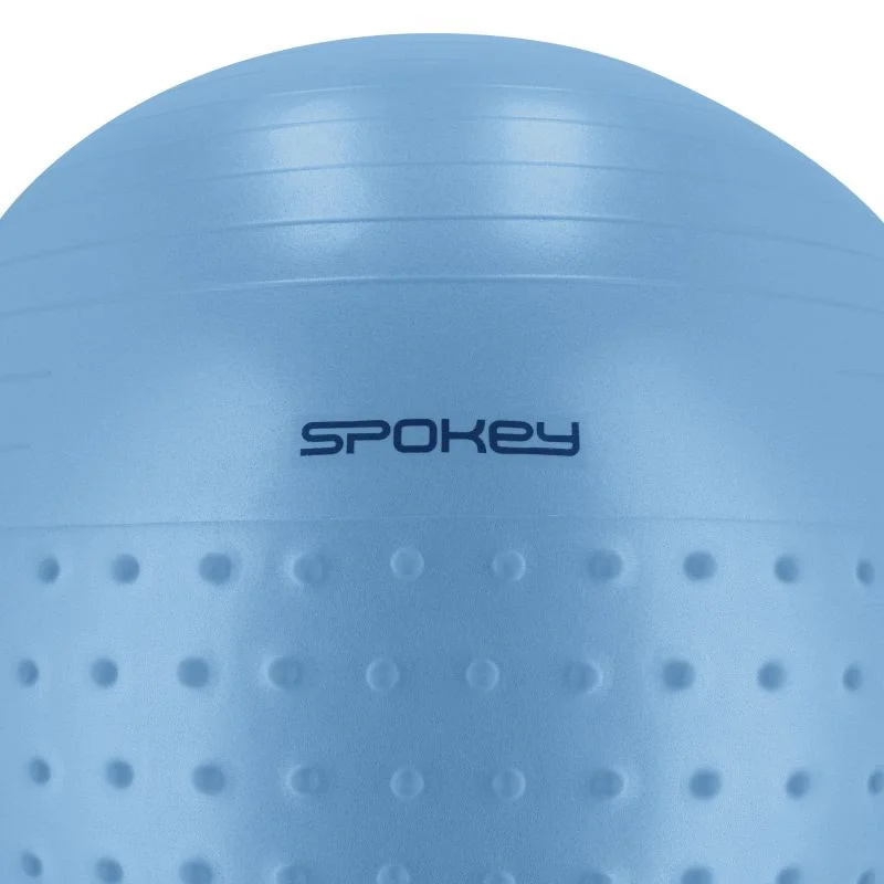 Spokey HALF FIT 2v1 Masážní gymnastický míč, 55 cm, modrý