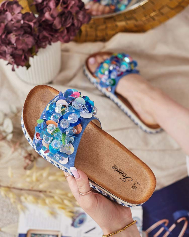 Dámské žabky s kamínky