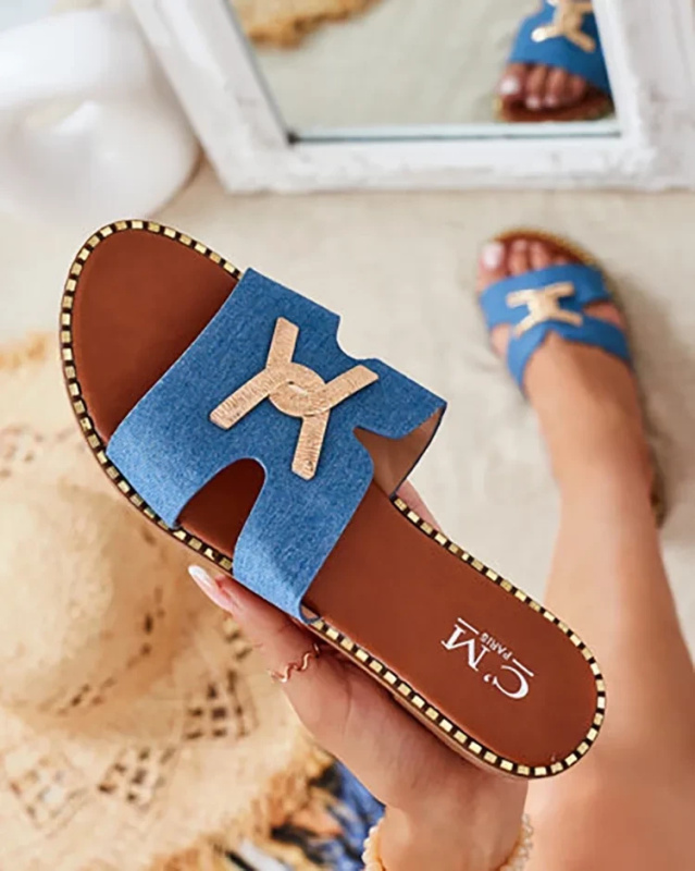 Resti Royalfashion dámské žabky s rovnou podrážkou