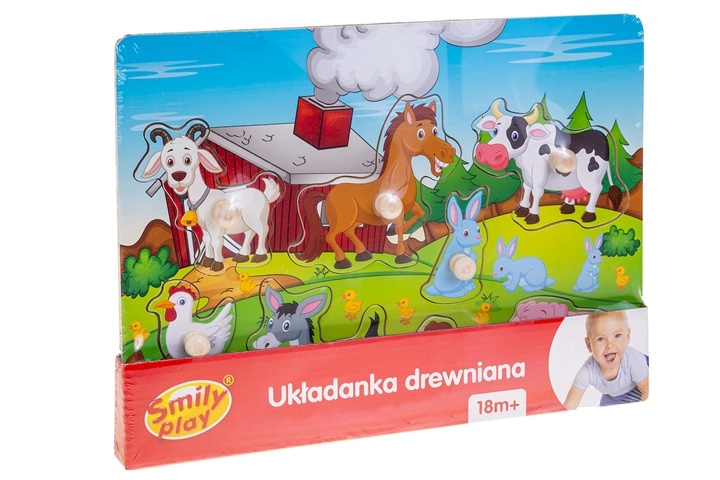 Smily Play dřevěná vkládačka na farmě