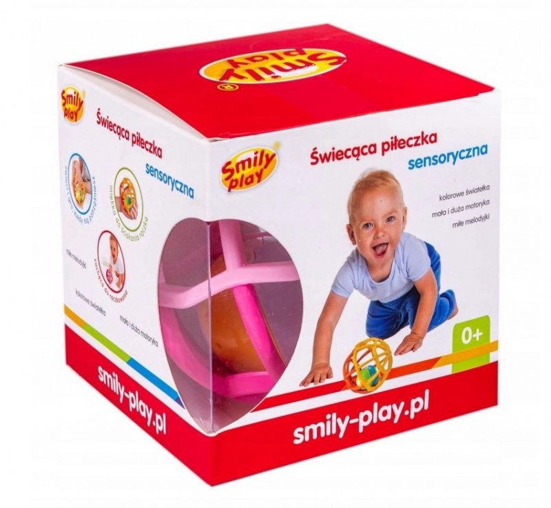 SMILY PLAY Svítící kuličkové chrastítko