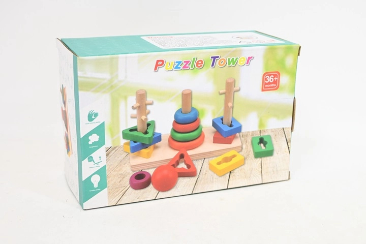 Dřevěná senzorická vkládačka (puzzle) SN84164