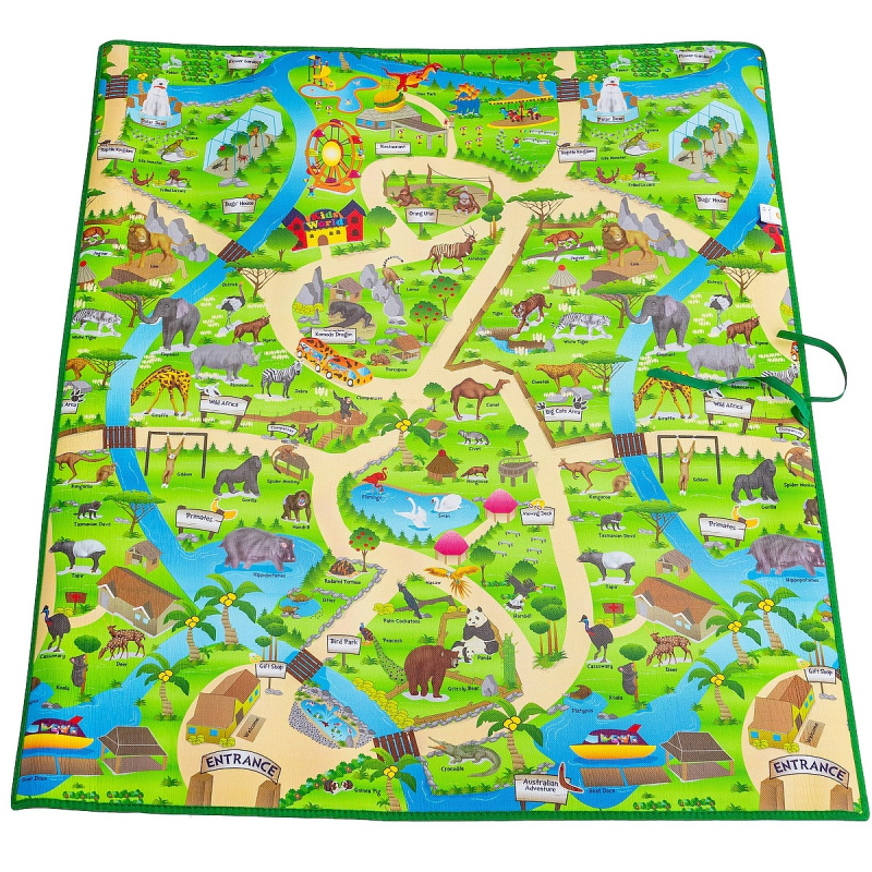 Hrací podložka s motivem  ZOO 120cmx100cmx3mm