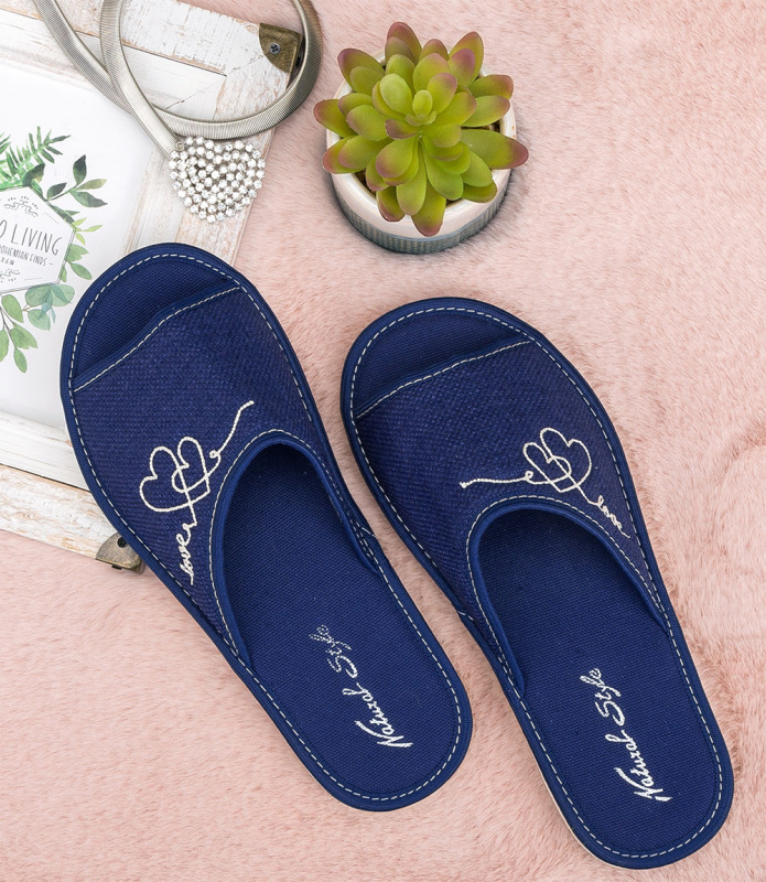 Dámské pantofle Natural Style NS-093 modré