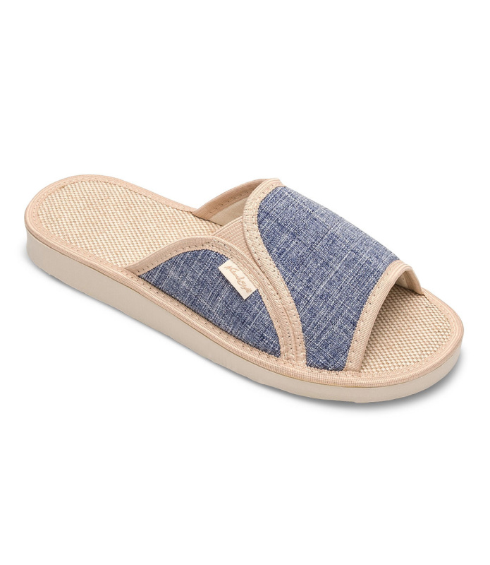 Dámské pantofle Natural Style NS-007 modro-béžové