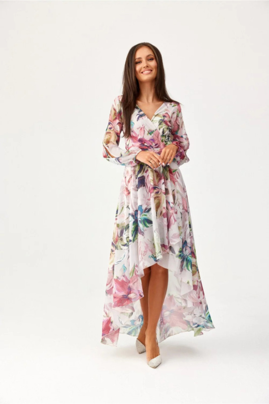 Denní šaty SUK0412 růžové - Roco Fashion 44