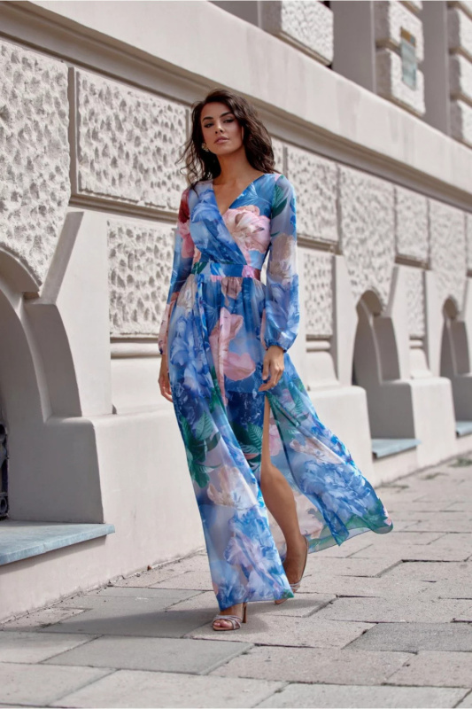 Denní šaty SUK419-200470 modro-růžové - Roco Fashion 44
