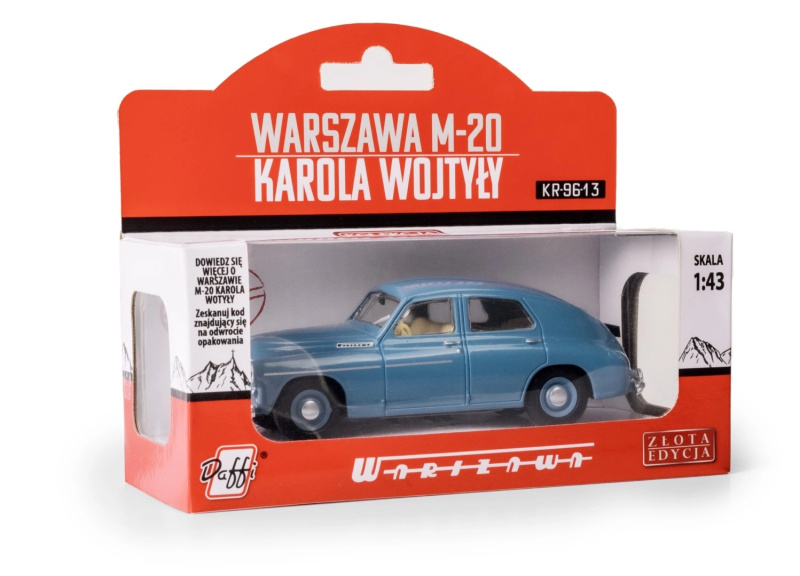 Model auta WARSZAWA M-20 Karol Wojtyła 1:43