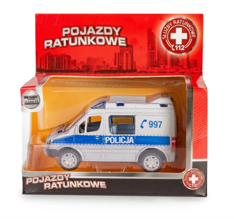 Policejní model MERCEDES-BENZ Sprinter 1:50 s pohonem pull-back Daffi
