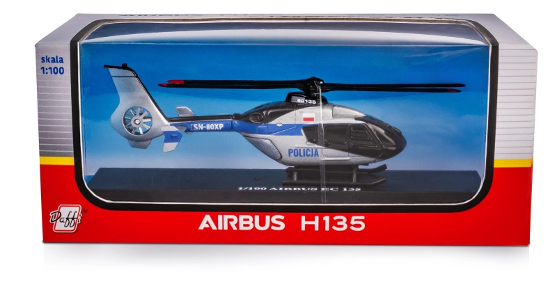 záchranný policejní vrtulník airbus ec135 1:100 kovový model