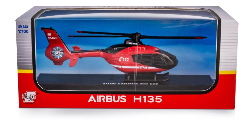 záchranná helikoptéra hasičů airbus ec135 1:100 kovový model