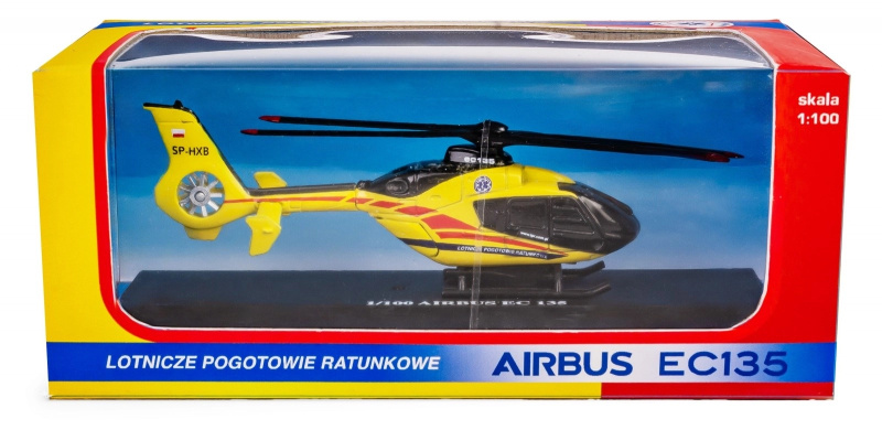 Kovový model vrtulníku AIRBUS EC135 Letecká záchranná služba 1:100