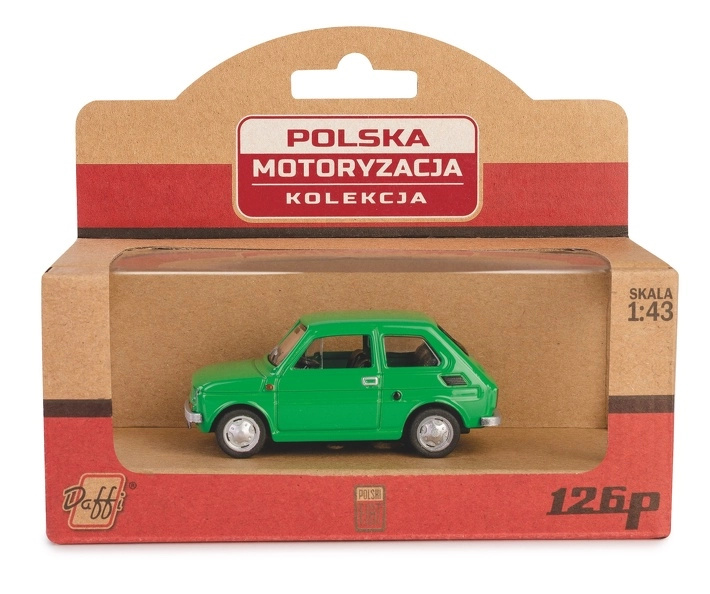 kovový model fiat 126p maluch 1:43 – zelený