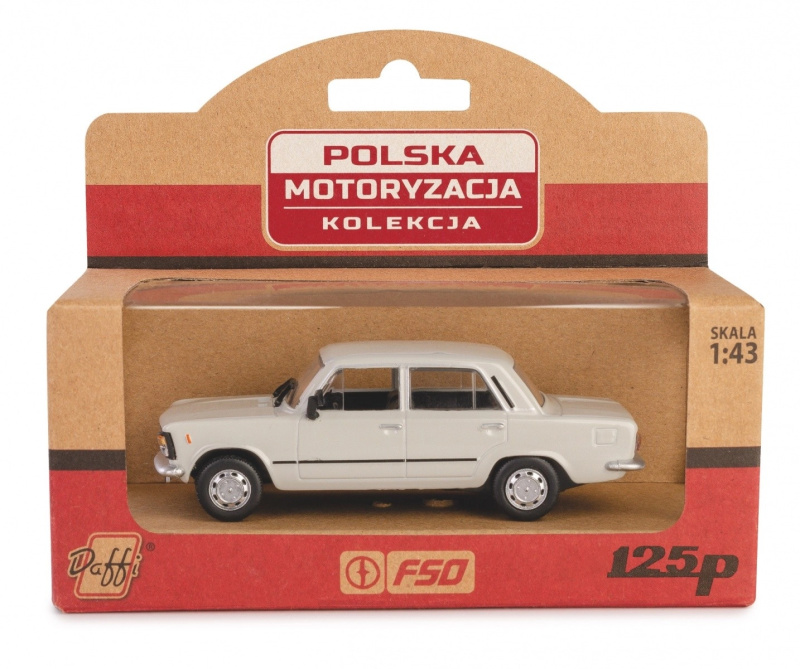 kovový model auta fso 125p mr popelavý