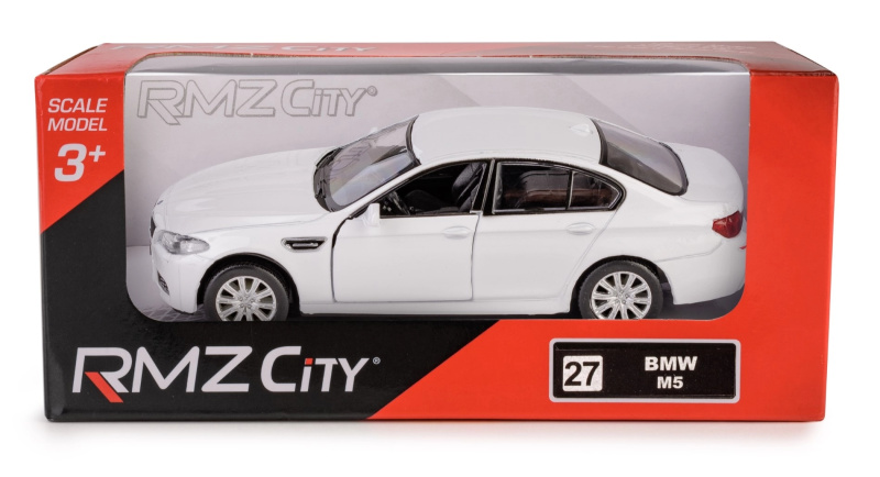 Kovový model BMW M5 1:32 s otevíracími dveřmi a pull-back pohonem