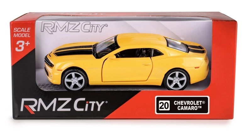RMZ City Chevrolet Camaro 1:32 kovový model se zpětným natahem