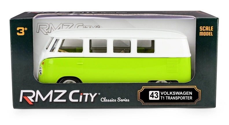 Kovový model Volkswagen Samba Bus 1:32 zelený