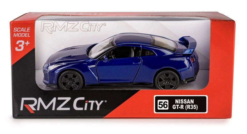 Kovový model auta NISSAN GT-R (R35) 2017 1:38 s otevíracími dveřmi a pull-back