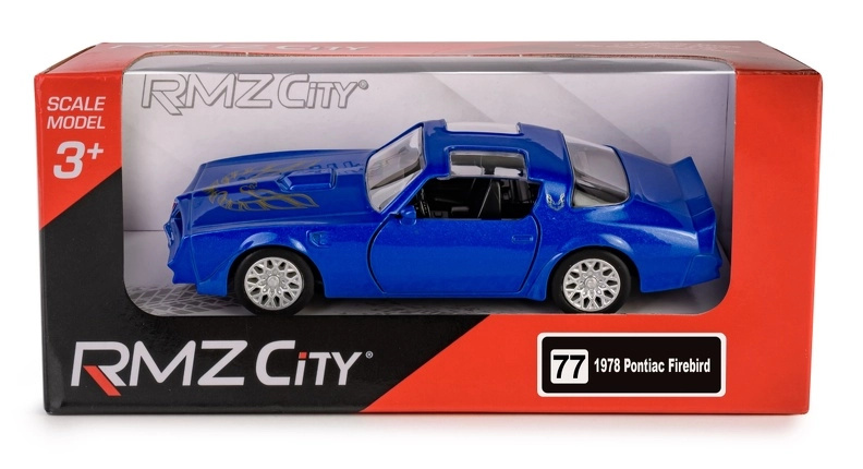 Kovový model RMZ City PONTIAC Firebird 1978 1:32 modrý