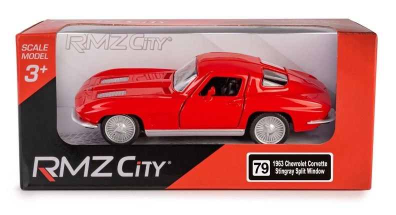 Kovový model Chevrolet Corvette Stingray 1963 Split Window 1:35 červený