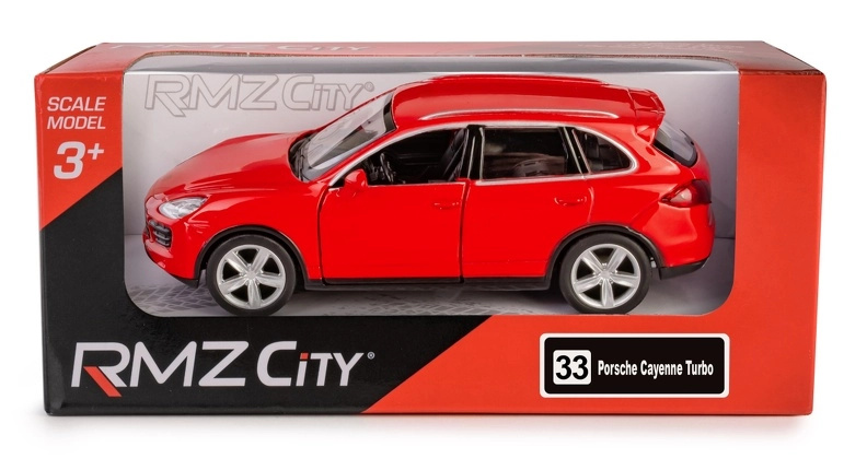 Kovový model Porsche Cayenne 1:32 s pull-back pohonem – červený