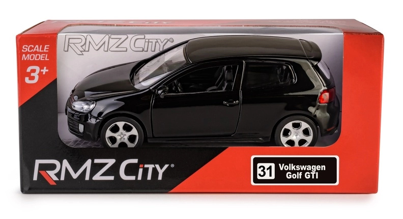 Model auta RMZ City VOLKSWAGEN Golf GTI 1:32 černý